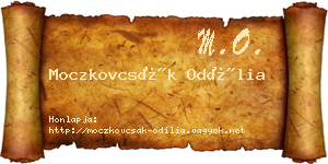 Moczkovcsák Odília névjegykártya